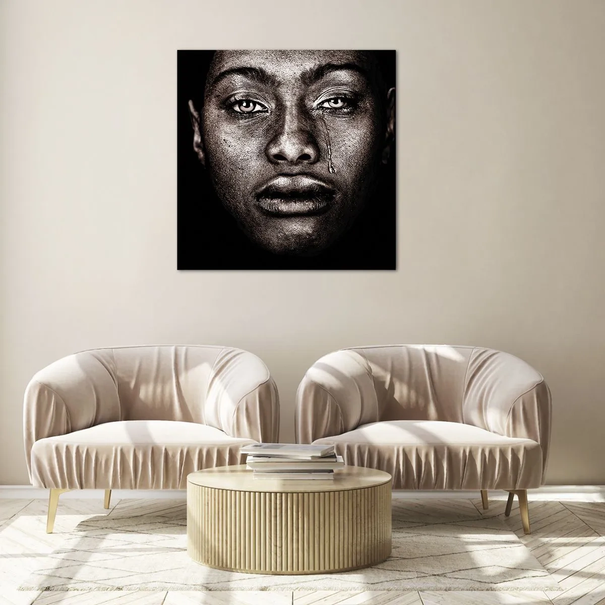 Glasbild - Bild auf glas - Eine Träne - 50x50 cm