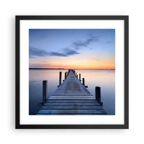 Poster in einem schwarzem Rahmen - Die Ruhe einer heiteren Dämmerung - 40x40 cm