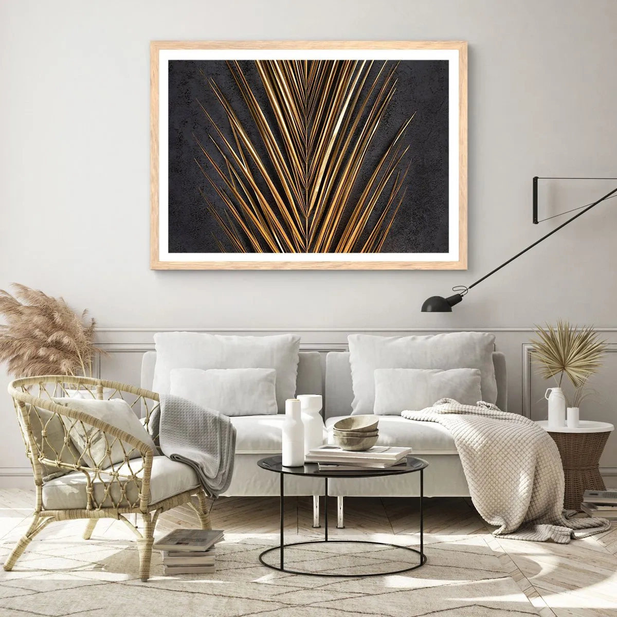 Poster in einem Rahmen aus heller Eiche - Das Gold der Tropen - 91x61 cm