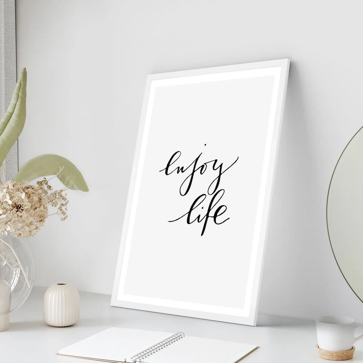 Poster in einem weißen Rahmen - Nichts hinzufügen… - 40x50 cm