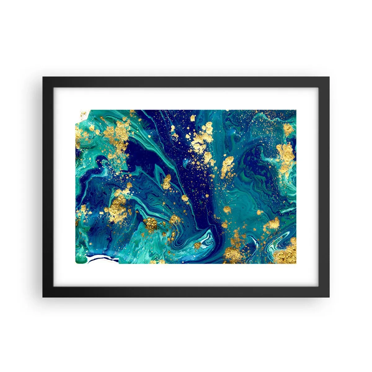 Poster in einem schwarzem Rahmen - Die Blütenblätter der Sonne - 40x30 cm