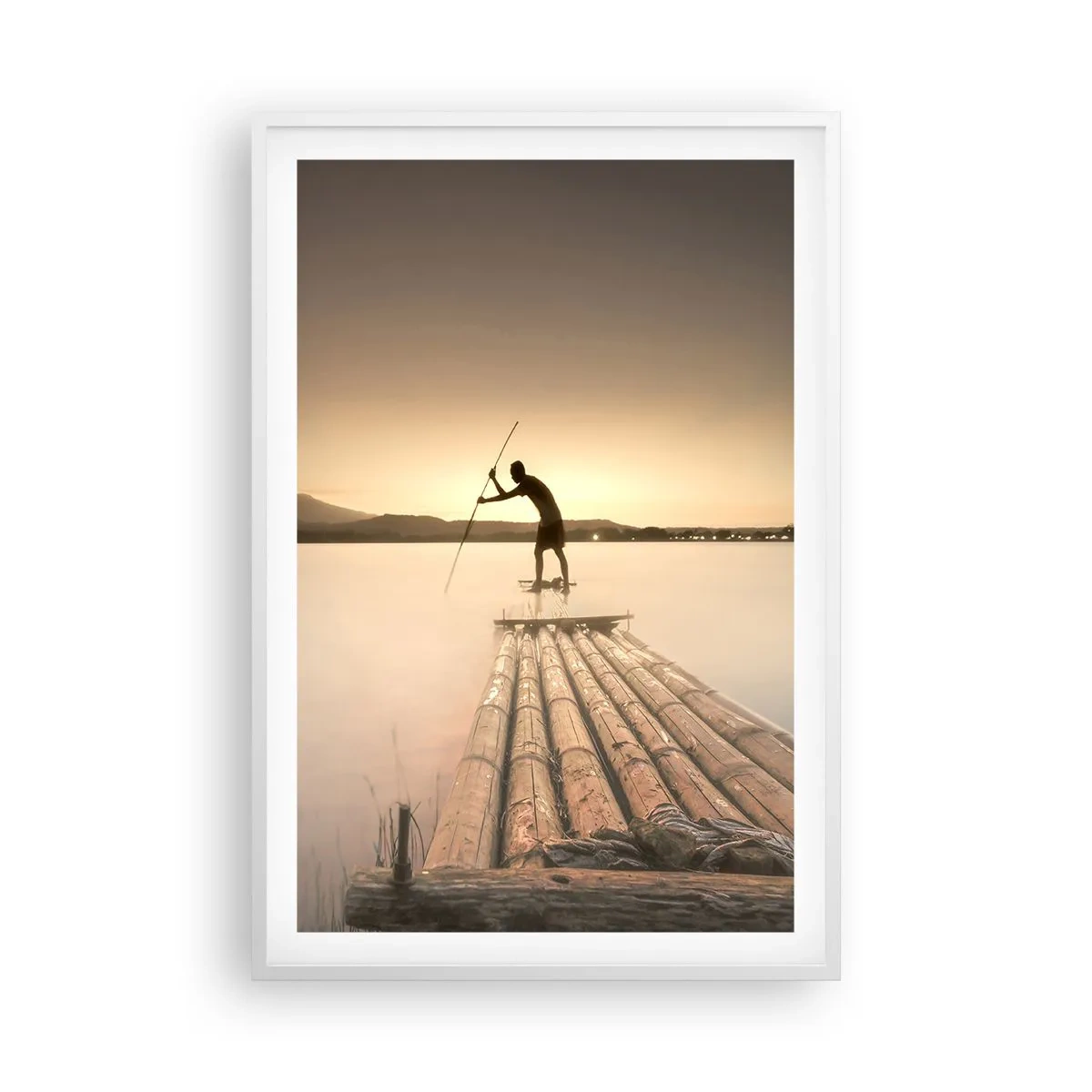 Poster in einem weißen Rahmen - Vor dem schlafen gehen - 61x91 cm