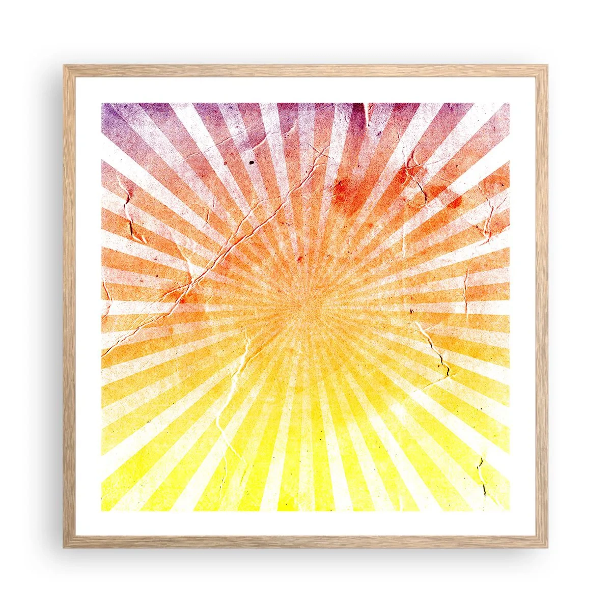 Poster in einem Rahmen aus heller Eiche - Sonnenaufgänge und Sonnenuntergänge - 60x60 cm