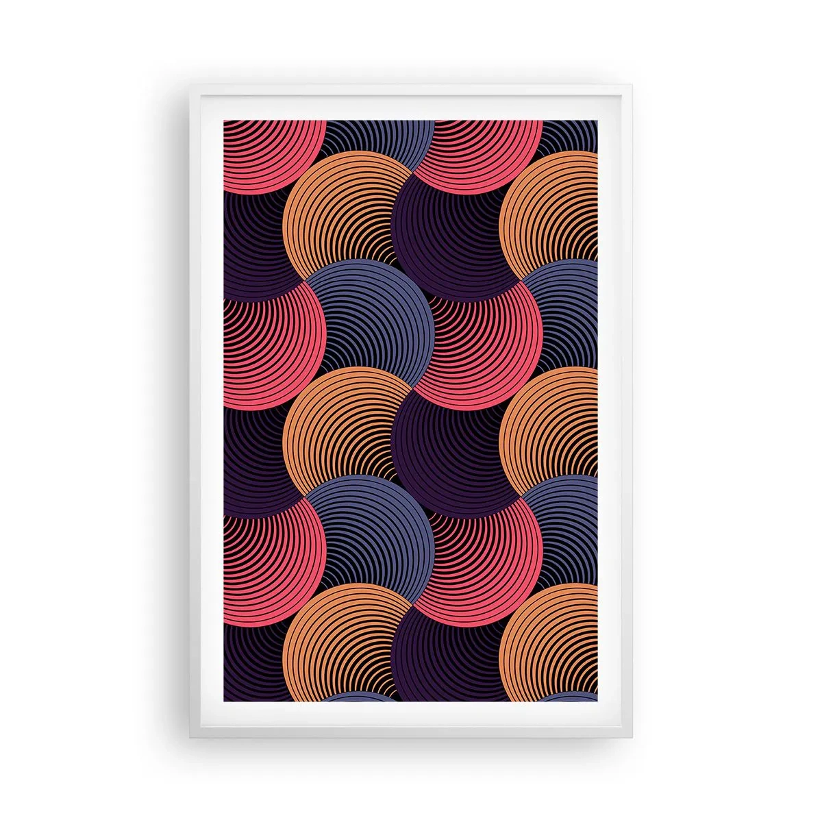 Poster in einem weißen Rahmen - Im kreisenden Rhythmus - 61x91 cm