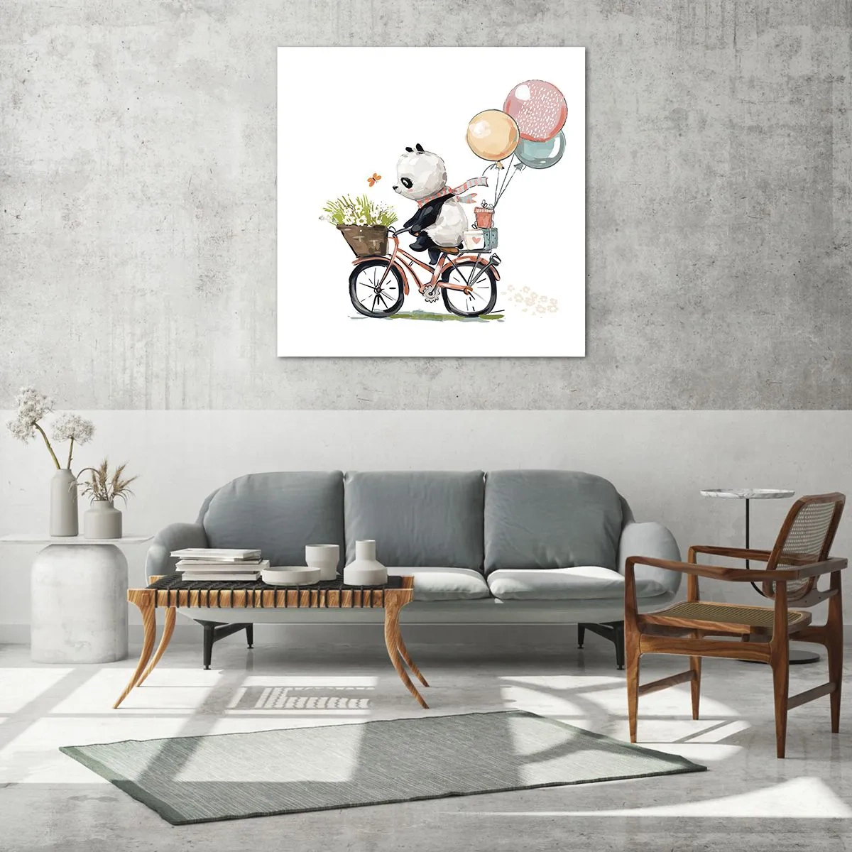 Glasbild - Bild auf glas - Glücklicher Tag - 70x70 cm