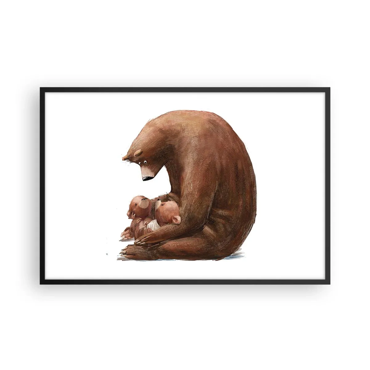 Poster in einem schwarzem Rahmen - Süße Träume, Kinder - 91x61 cm