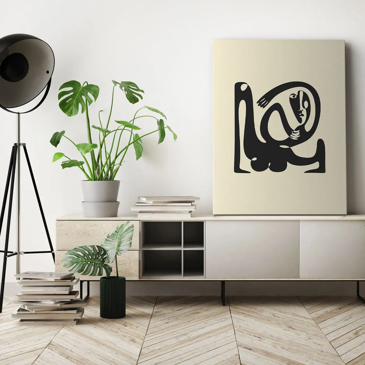 Bild auf Leinwand - Leinwandbild - Fast wie Picasso - 65x120 cm