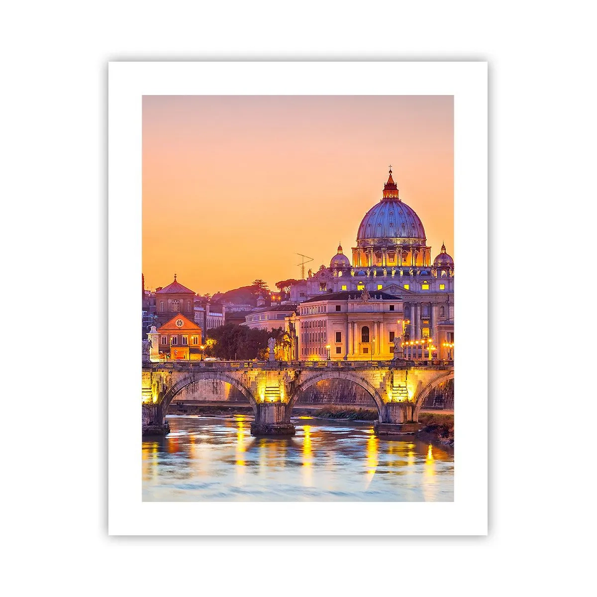Poster - Sonnenuntergang über der ewigen Stadt - 40x50 cm