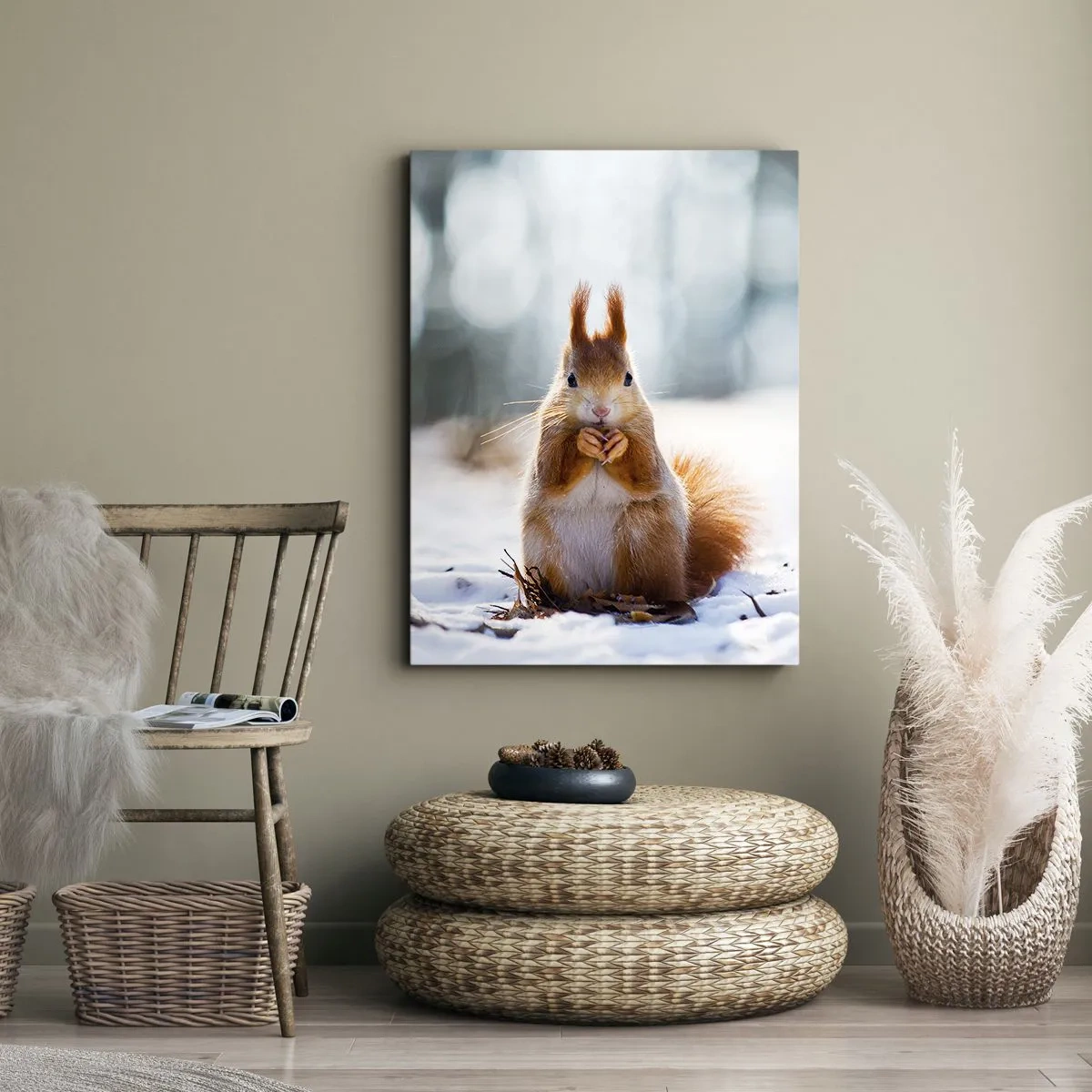 Bild auf Leinwand - Leinwandbild - Wo schaust du hin? - 65x120 cm