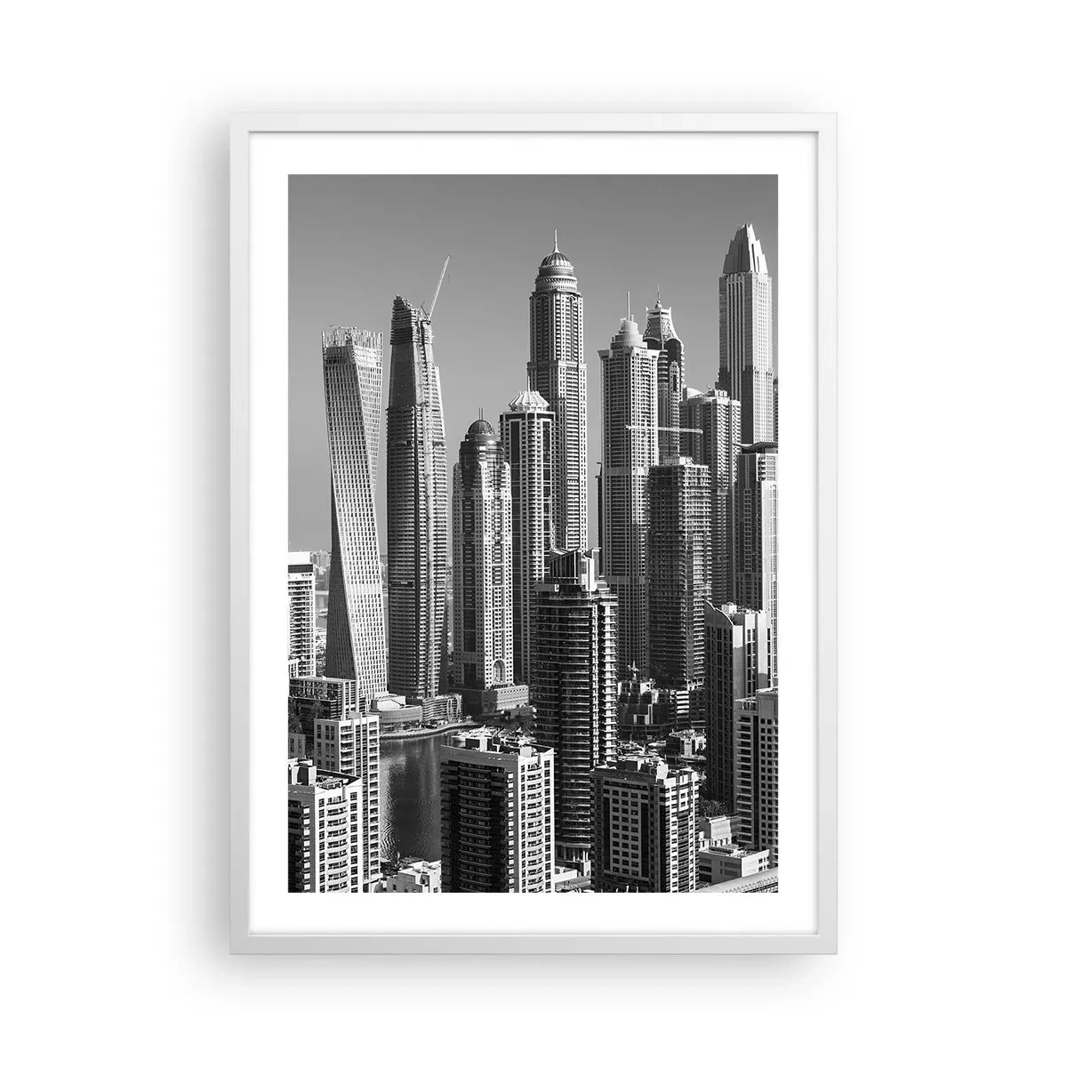 Poster in einem weißen Rahmen - Stadt in der Wüste - 50x70 cm