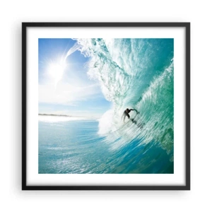 Poster in einem schwarzem Rahmen - Immer Top - 50x50 cm
