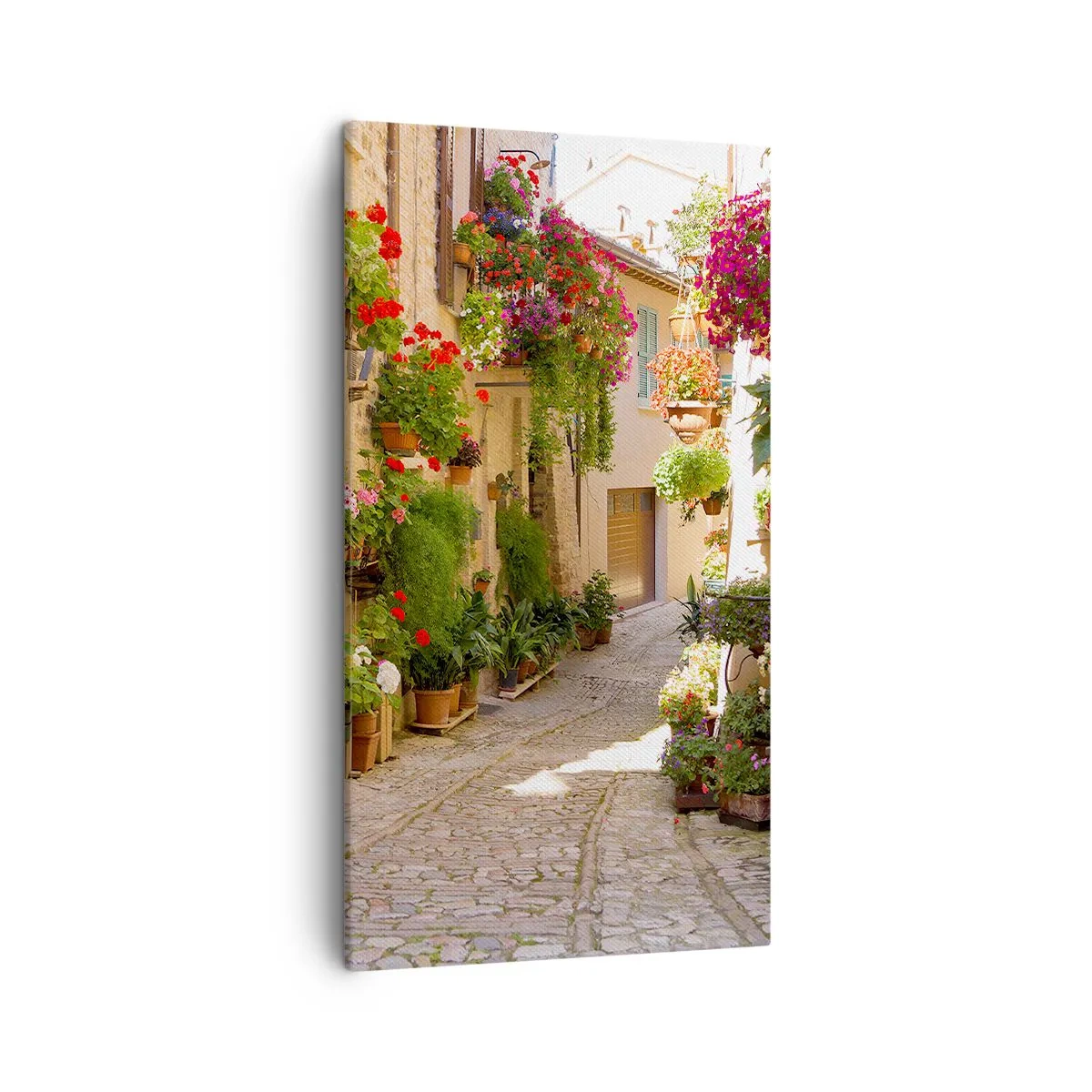 Bild auf Leinwand - Leinwandbild - In der Flut Blumen - 45x80 cm