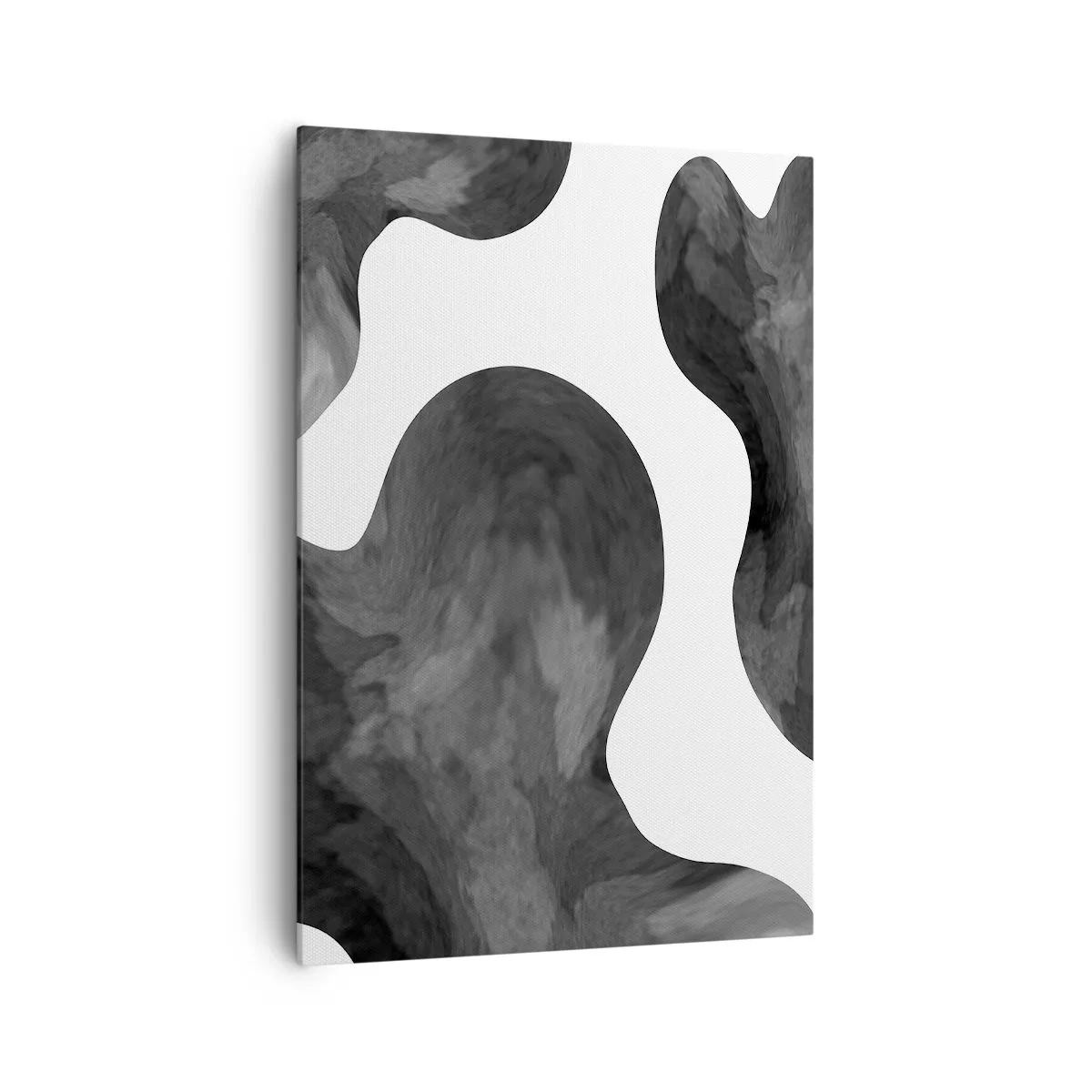 Bild auf Leinwand - Leinwandbild - Abstraktes Muster in Grau- und Weißtönen - 70x100cm - Milchstraße - Moderne Wanddekoration für Wohnzimmer und Schlafzimmer ARTTOR