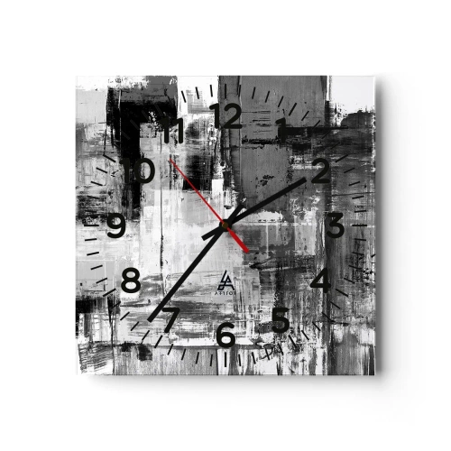 Wanduhr - Glasuhr - Wunderschönes Grau - 30x30 cm