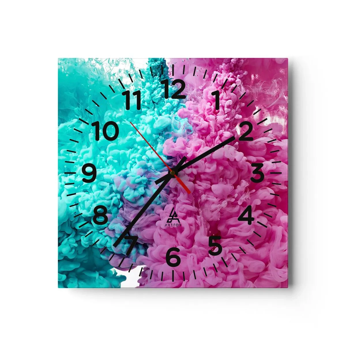 Wanduhr - Glasuhr - Letzte Begegnung - 30x30 cm