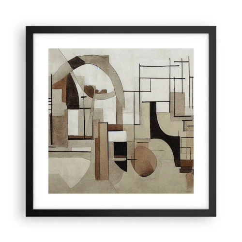 Poster in einem schwarzem Rahmen - Stadtbild 2.0 - 40x40 cm