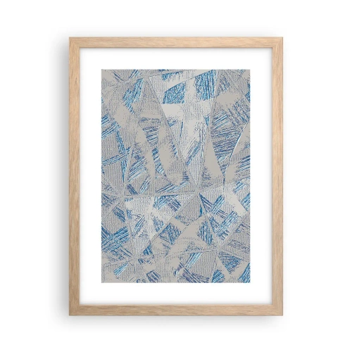 Poster in einem Rahmen aus heller Eiche - In einem blaugrauen Labyrinth - 30x40 cm