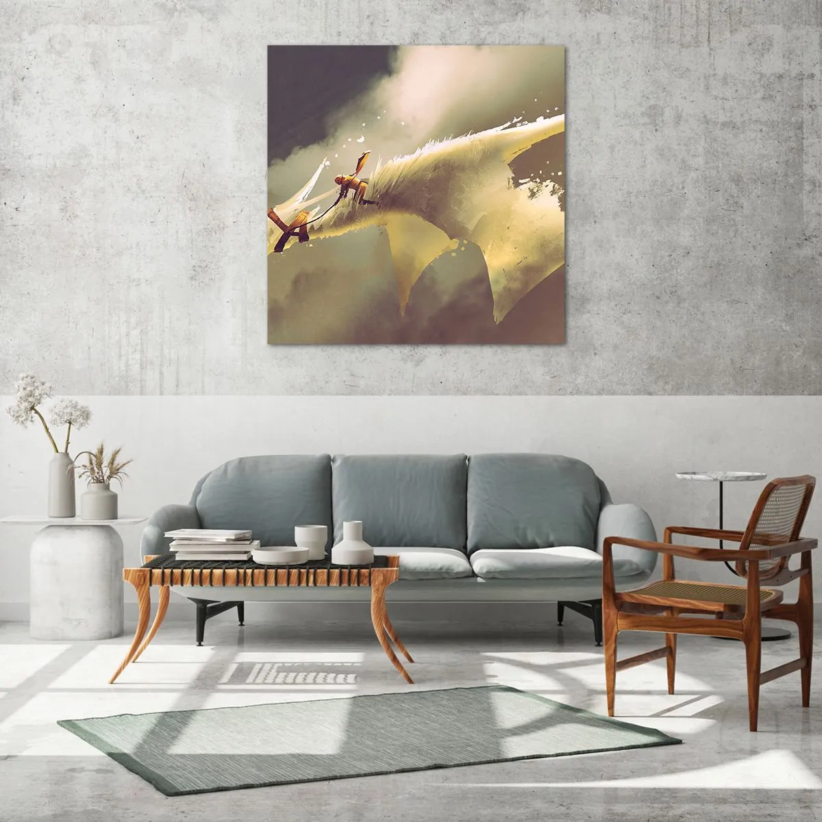 Glasbild - Bild auf glas - Die Welt zur Rettung - 30x30 cm