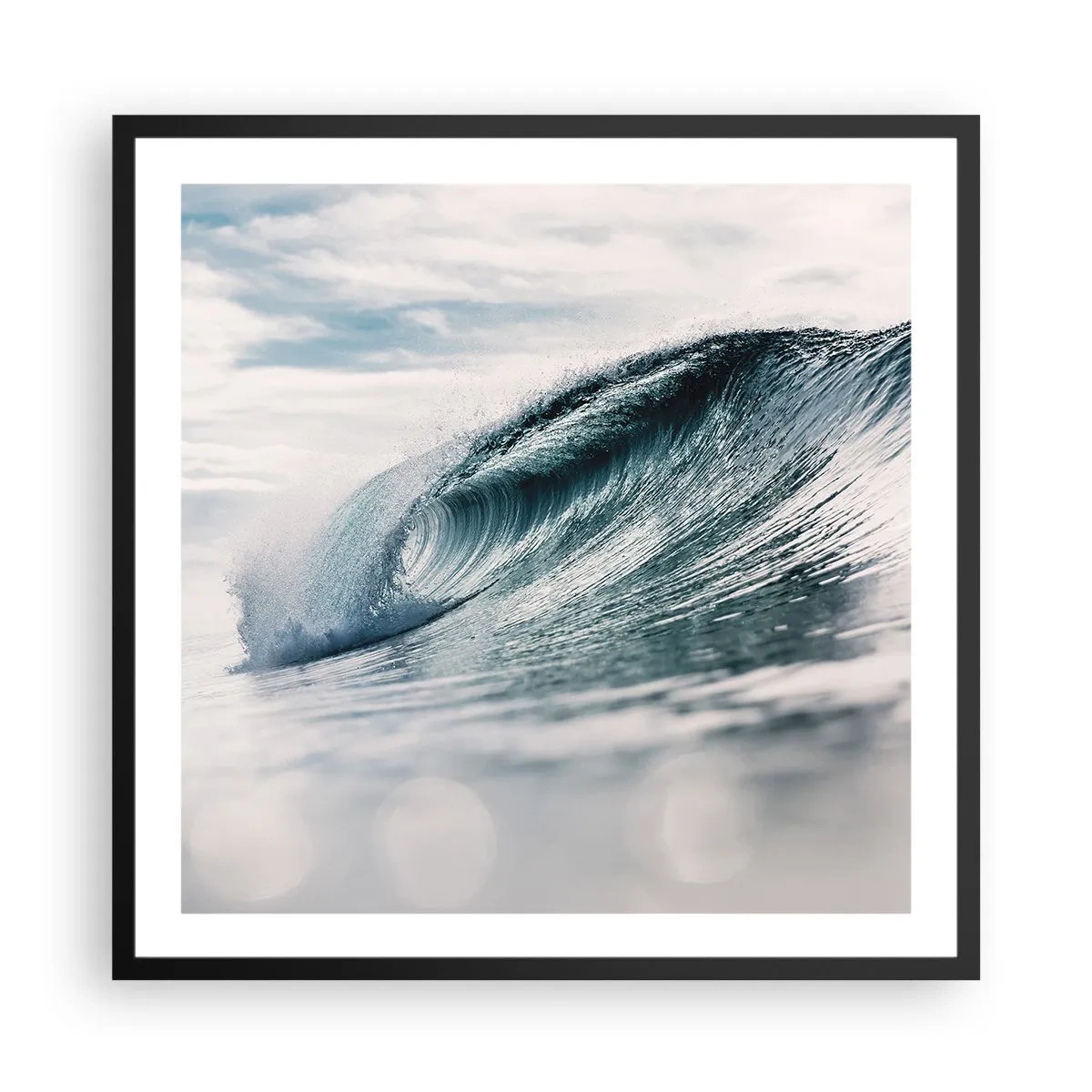 Poster in einem schwarzem Rahmen - Wasserspitze - 60x60 cm