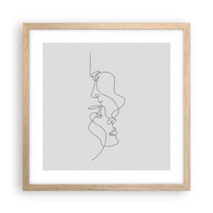 Poster in einem Rahmen aus heller Eiche - Die Hitze bitterer Begierden - 40x40 cm