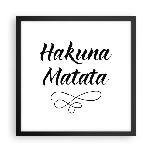 Poster in einem schwarzem Rahmen - Bester Ratschlag - 40x40 cm