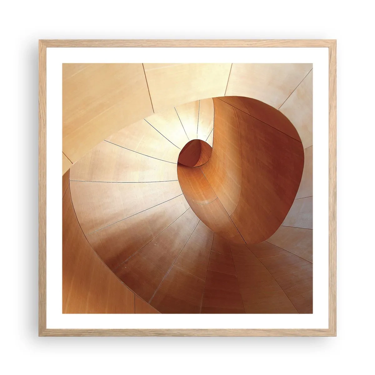 Poster in einem Rahmen aus heller Eiche - Architektonische Serpentine - 60x60 cm