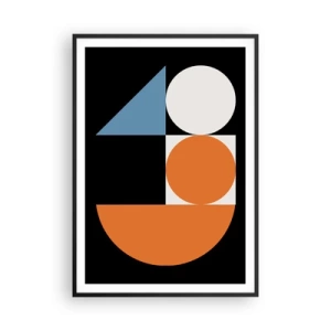 Poster in einem schwarzem Rahmen - Bebilderte Anordnung - 70x100 cm