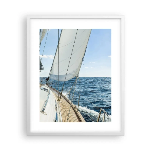 Poster in einem weißen Rahmen - Ahoi, Abenteuer - 40x50 cm