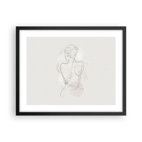 Poster in einem schwarzem Rahmen - Wie ein sensibles Instrument - 50x40 cm