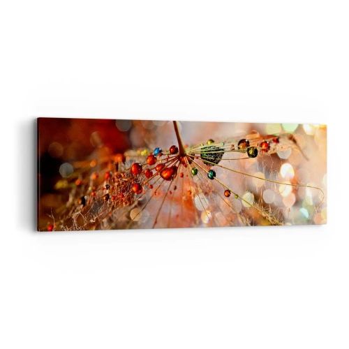 Bild auf Leinwand - Leinwandbild - Auf einem Spinnenfaden aufgefädelt - 90x30 cm