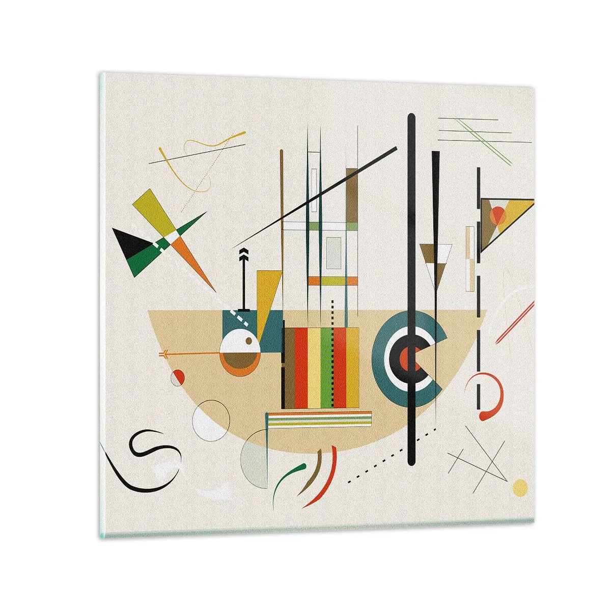 Glasbild - Bild auf glas - Und die Welt lacht - 30x30 cm