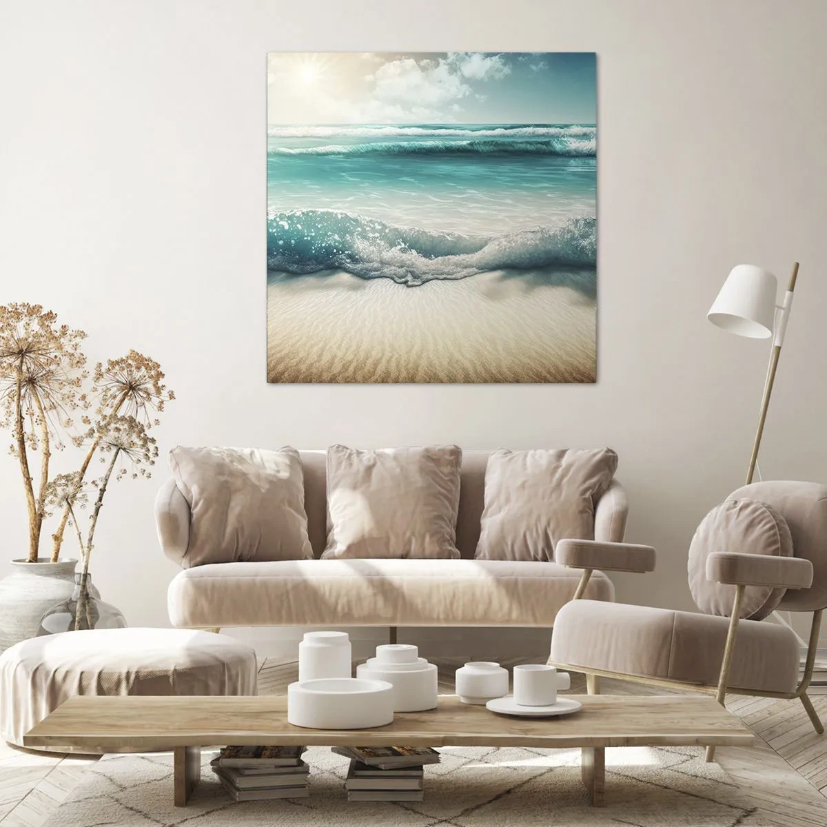 Bild auf Leinwand - Leinwandbild - Frieden des Ozeans - 60x60 cm