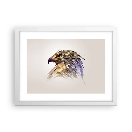 Poster in einem weißen Rahmen - Porträt eines Kriegers - 40x30 cm