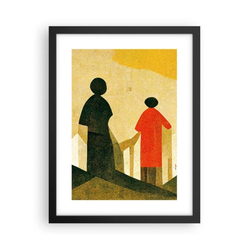 Poster in einem schwarzem Rahmen - Es ist noch ein langer Weg - 30x40 cm