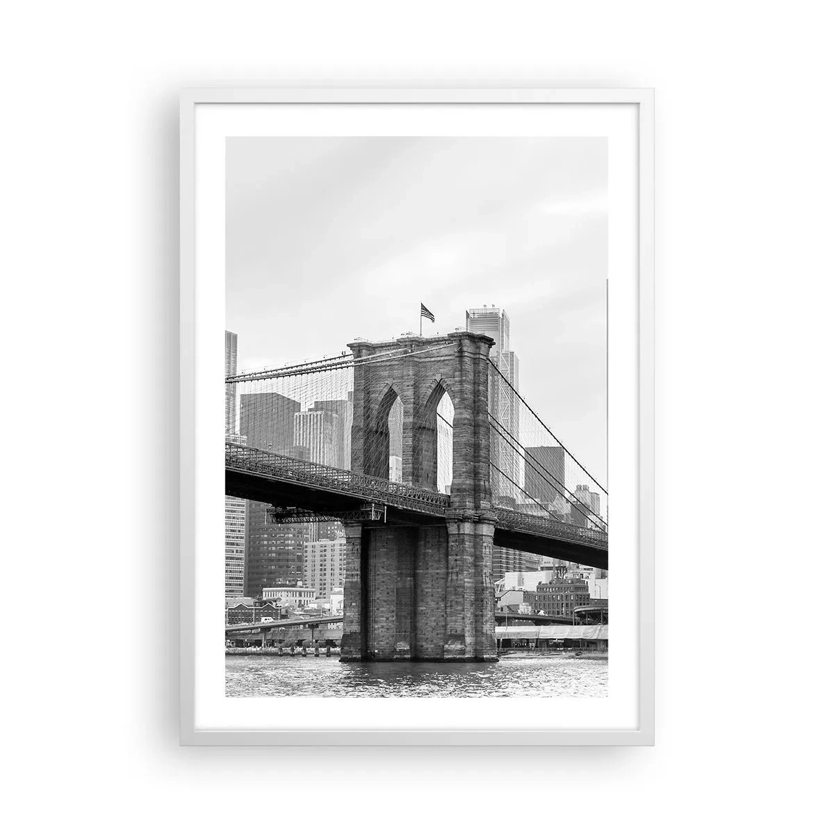 Poster in einem weißen Rahmen - New Yorker Atmosphäre - 50x70 cm