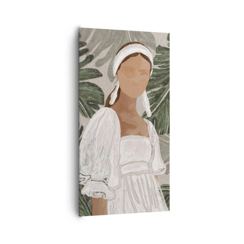 Bild auf Leinwand - Leinwandbild - Exotisches Porträt - 65x120 cm