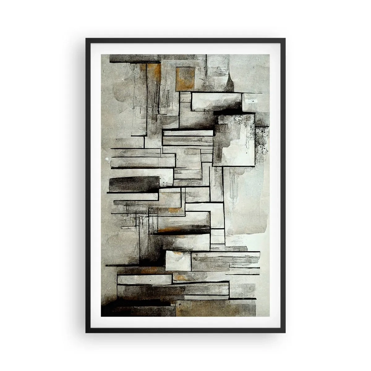 Poster in einem schwarzem Rahmen - Kraft der Einfachheit - 61x91 cm