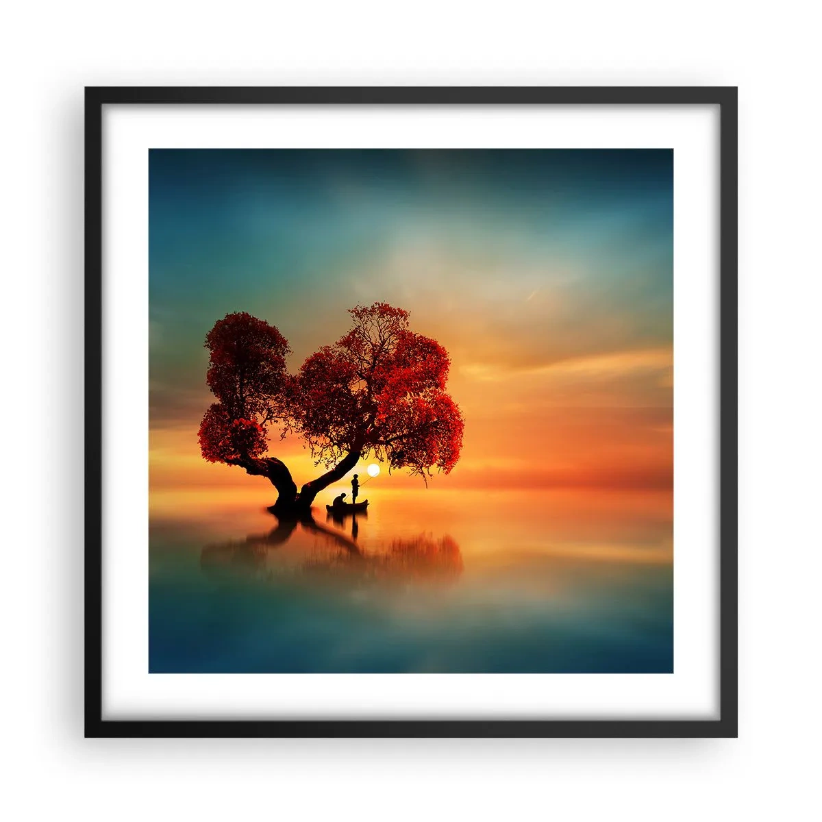 Poster in einem schwarzem Rahmen - Oddaysons und die Stille der Weltlosen - 50x50 cm