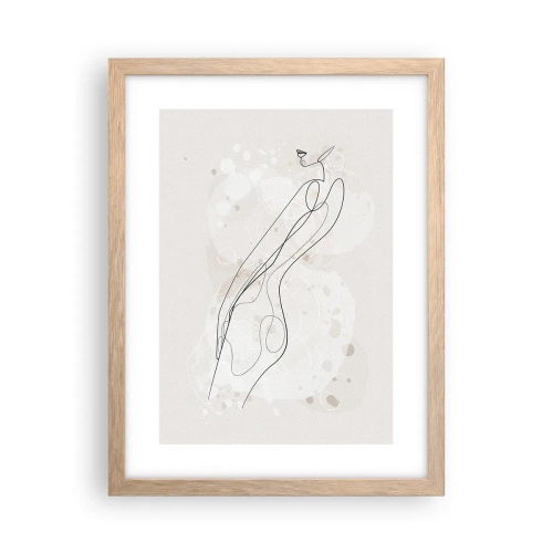 Poster in einem Rahmen aus heller Eiche - Der Blick schweift - 30x40 cm