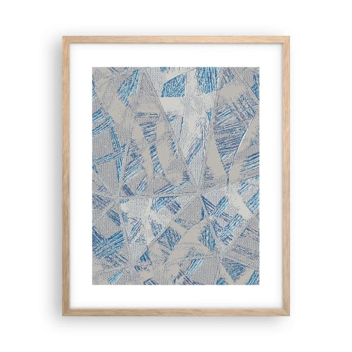 Poster in einem Rahmen aus heller Eiche - In einem blaugrauen Labyrinth - 40x50 cm