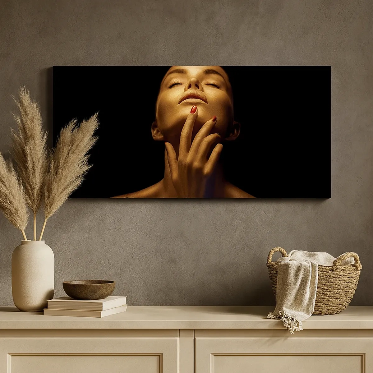 Bild auf Leinwand - Leinwandbild - Wie goldene Seide - 30x30 cm