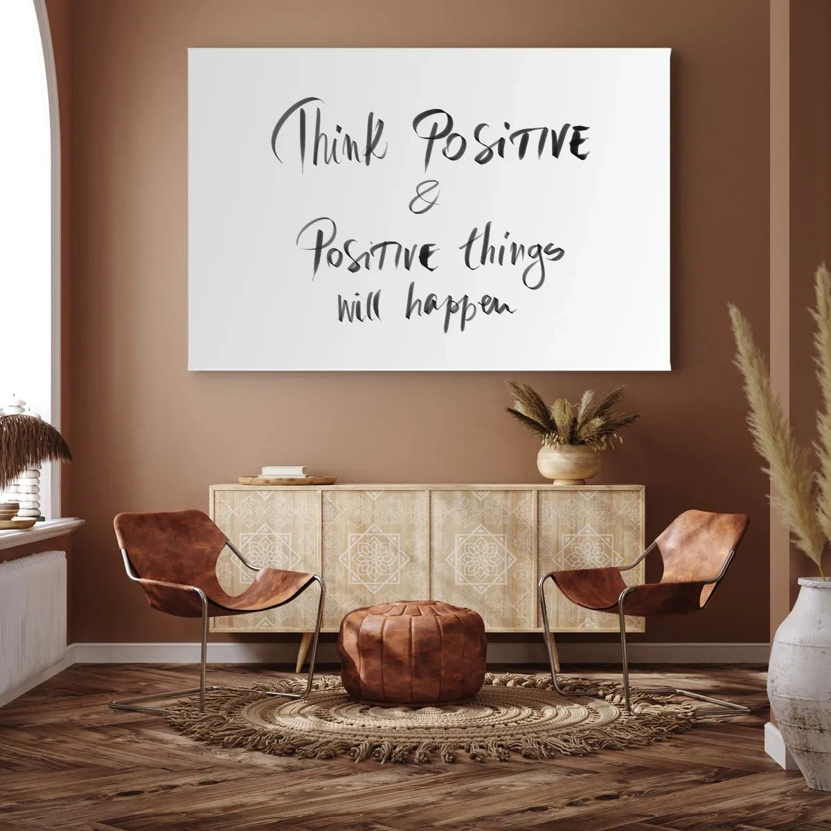 Bild auf Leinwand - Leinwandbild - Inspirierender Schriftzug in Schwarz auf weißem Hintergrund - 70x50cm - Wie soll man leben? - Moderne Wanddekoration für Wohnzimmer und Schlafzimmer ARTTOR