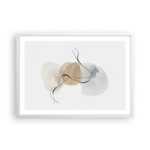 Poster in einem weißen Rahmen - Luftperlen - 70x50 cm