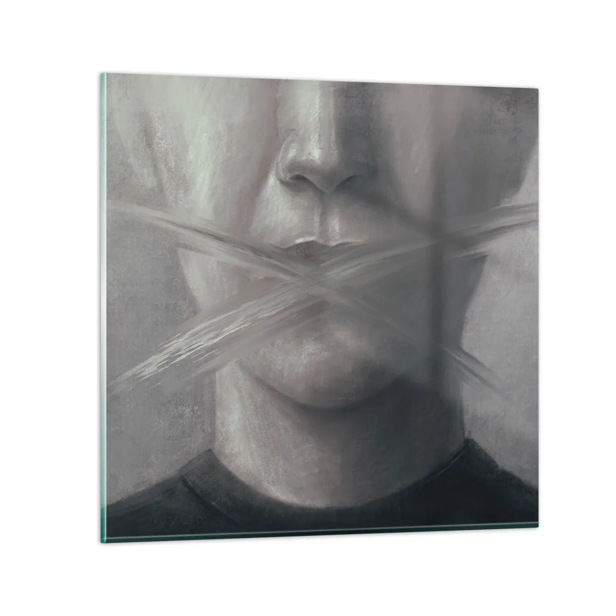 Glasbild - Bild auf glas - Ohne ein Wort - 50x50 cm