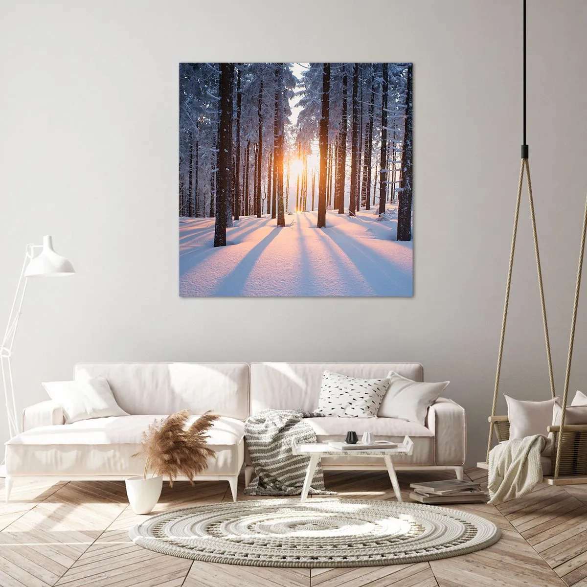 Bild auf Leinwand - Leinwandbild - Ganz klar schwarz auf weiß - 30x30 cm