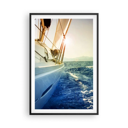 Poster in einem schwarzem Rahmen - Auf ins Abenteuer - 61x91 cm