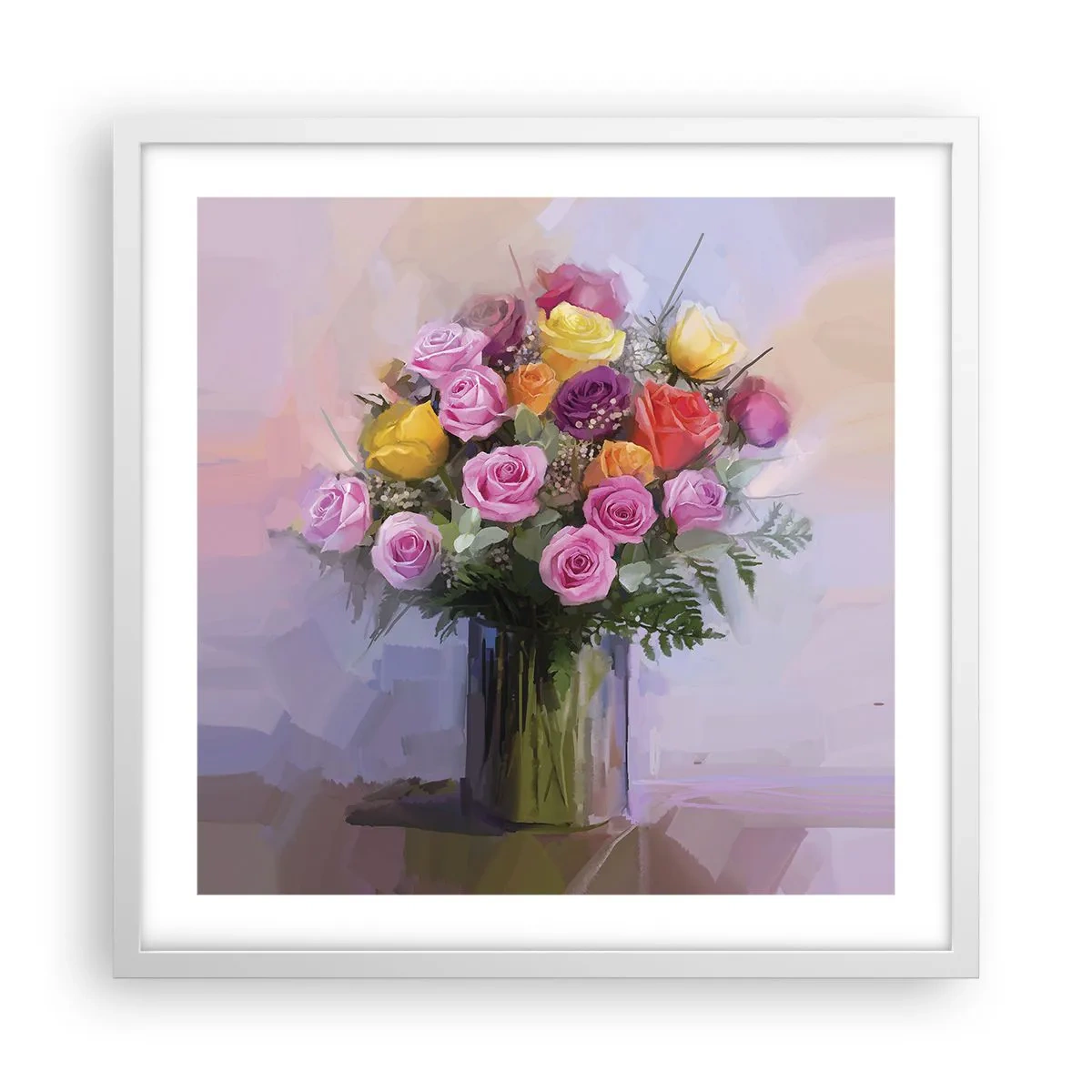 Poster in einem weißen Rahmen - Festgehaltene Schönheit - 50x50 cm