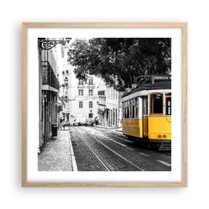 Poster in einem Rahmen aus heller Eiche - Und Fado im Hintergrund - 50x50 cm