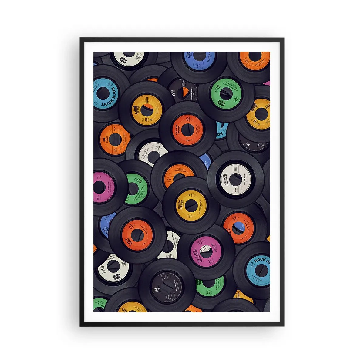 Poster in einem schwarzem Rahmen - Farben der Klassiker - 70x100 cm