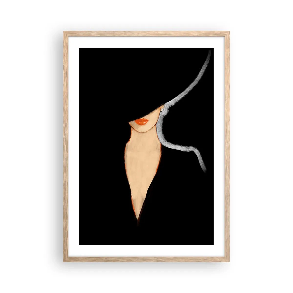 Poster in einem Rahmen aus heller Eiche - Eleganz und Stil - 50x70 cm